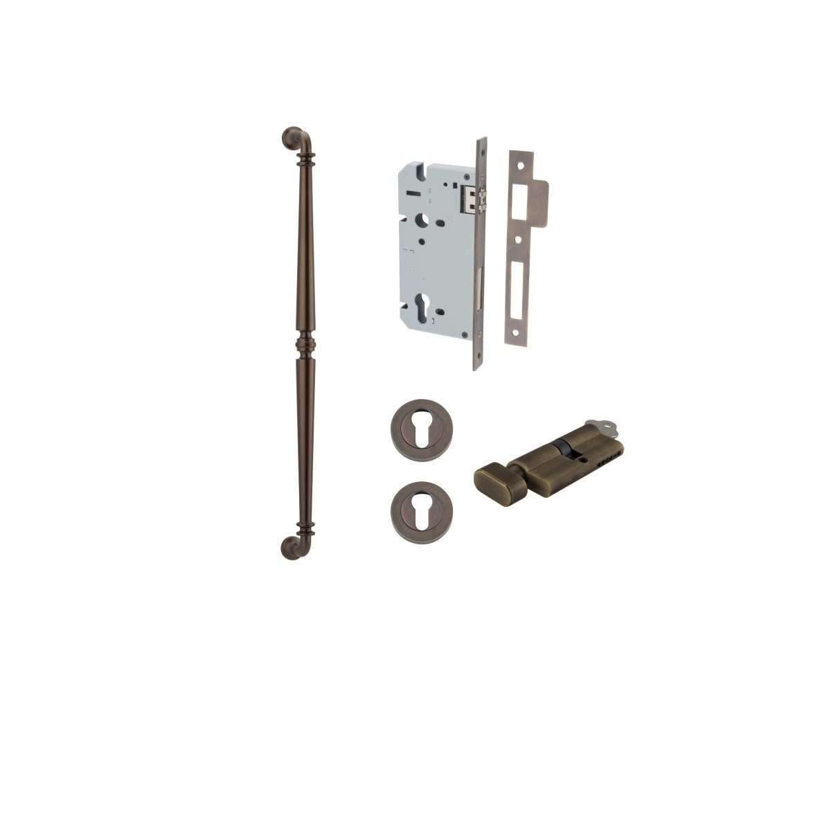 IVER Sarlat Solid Brass Pull Handles – Multiple Finishes Available - Entry - Point - 20051KENTR60KT - Iver