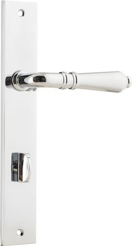 IVER Sarlat Solid Brass Rectangular Plate Door Handle – Multiple Finishes Available - Entry - Point - 11700P85 - Iver