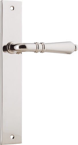 IVER Sarlat Solid Brass Rectangular Plate Door Handle – Multiple Finishes Available - Entry - Point - 14200 - Iver