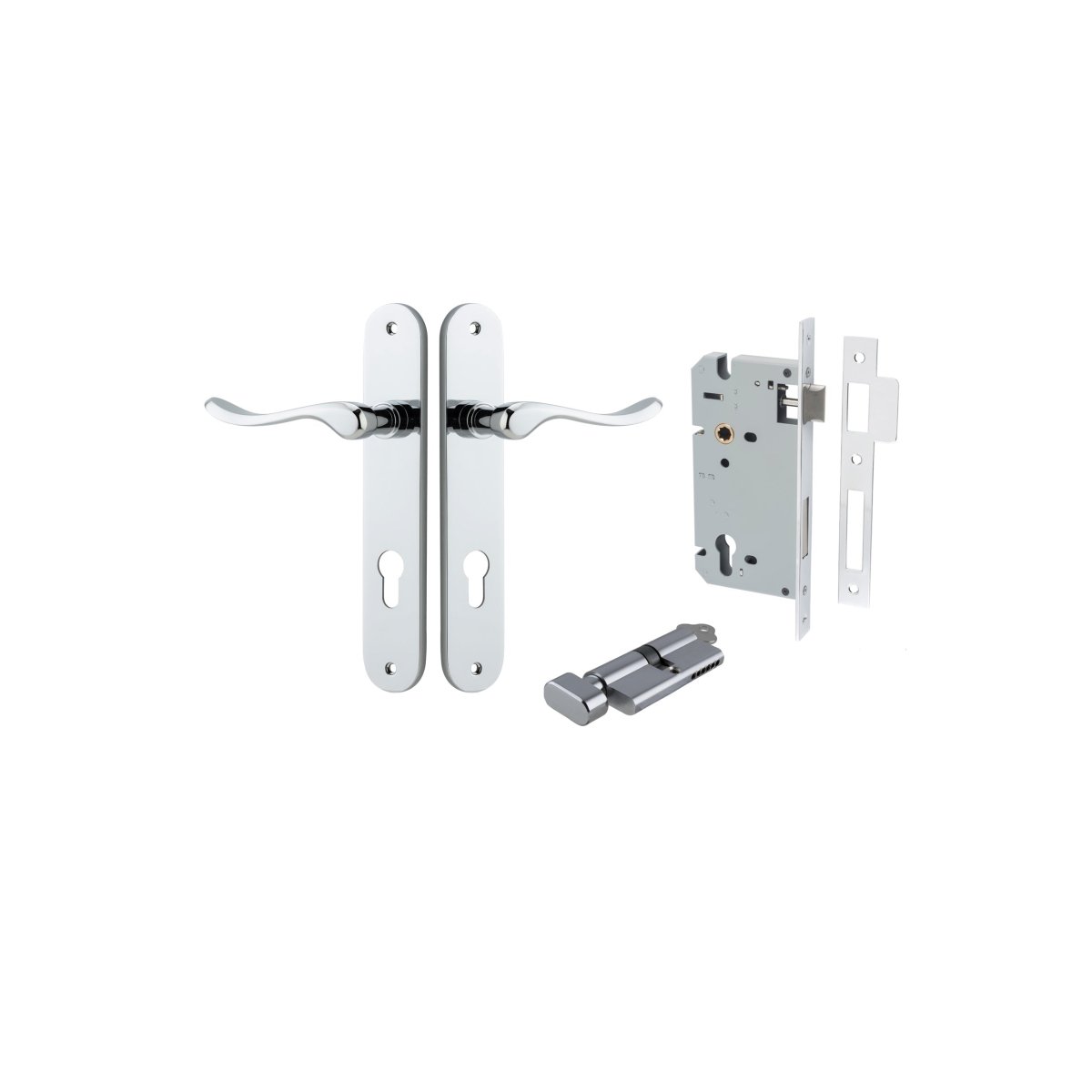 IVER Stirling Solid Brass Oval Plate Door Handle – Multiple Finishes Available - Entry - Point - 11924KENTR60KT - Iver