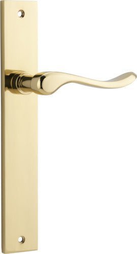 IVER Stirling Solid Brass Rectangular Plate Door Handle – Multiple Finishes Available - Entry - Point - 10420 - Iver