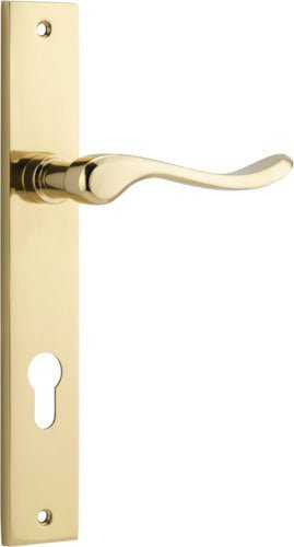 IVER Stirling Solid Brass Rectangular Plate Door Handle – Multiple Finishes Available - Entry - Point - 10420E85 - Iver