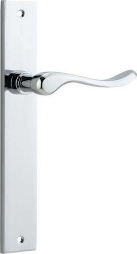 IVER Stirling Solid Brass Rectangular Plate Door Handle – Multiple Finishes Available - Entry - Point - 11920 - Iver