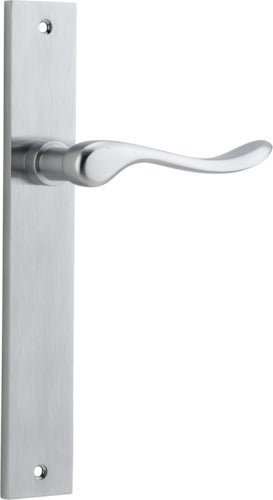 IVER Stirling Solid Brass Rectangular Plate Door Handle – Multiple Finishes Available - Entry - Point - 12420 - Iver