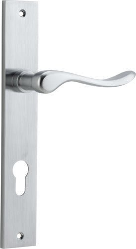 IVER Stirling Solid Brass Rectangular Plate Door Handle – Multiple Finishes Available - Entry - Point - 12420E85 - Iver