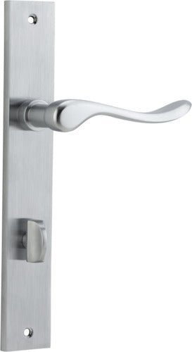 IVER Stirling Solid Brass Rectangular Plate Door Handle – Multiple Finishes Available - Entry - Point - 12420P85 - Iver