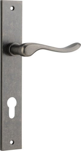 IVER Stirling Solid Brass Rectangular Plate Door Handle – Multiple Finishes Available - Entry - Point - 13920E85 - Iver