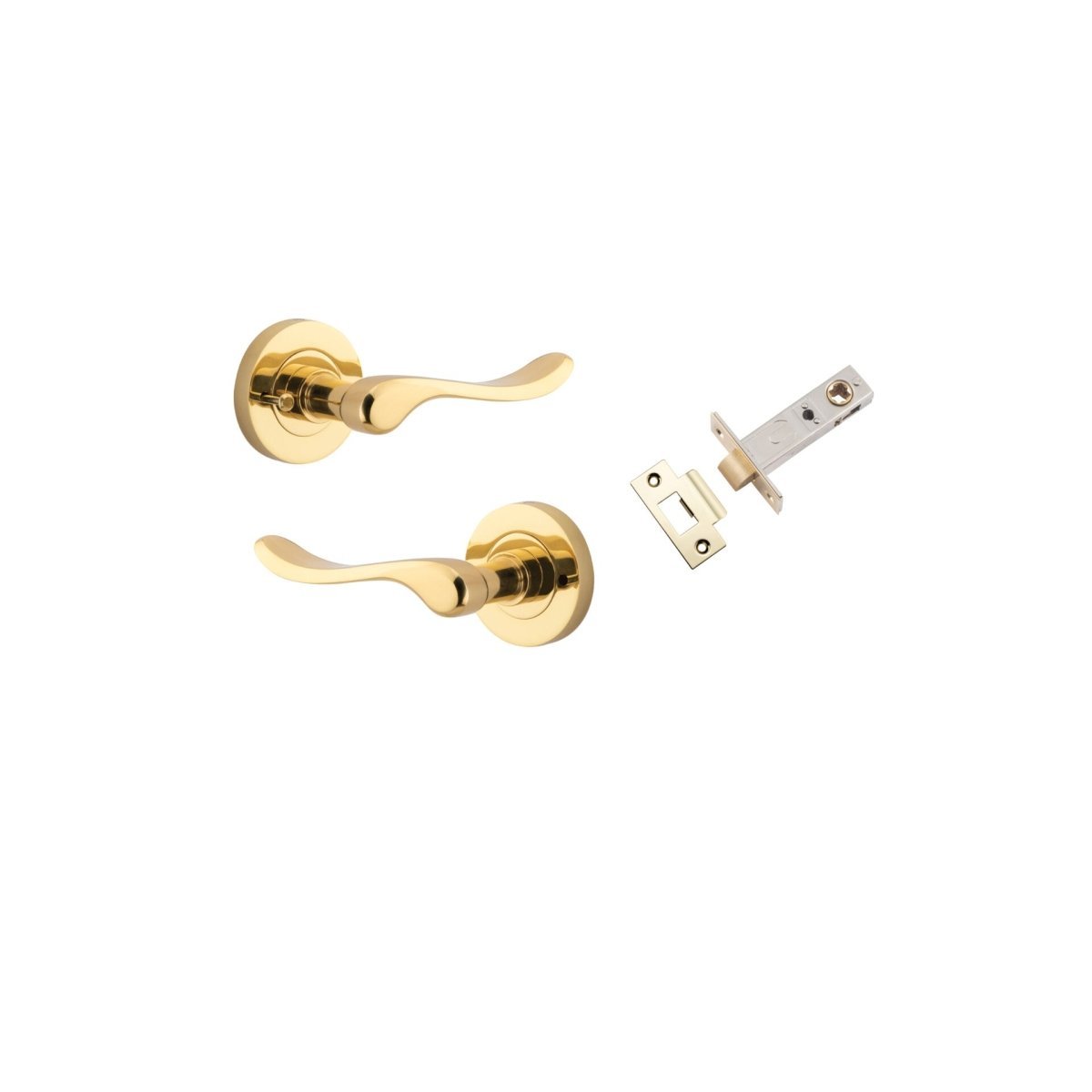 IVER Stirling Solid Brass Round Rose Door Handle – Multiple Finishes Available - Entry - Point - 20790KIBPRIV60 - Iver