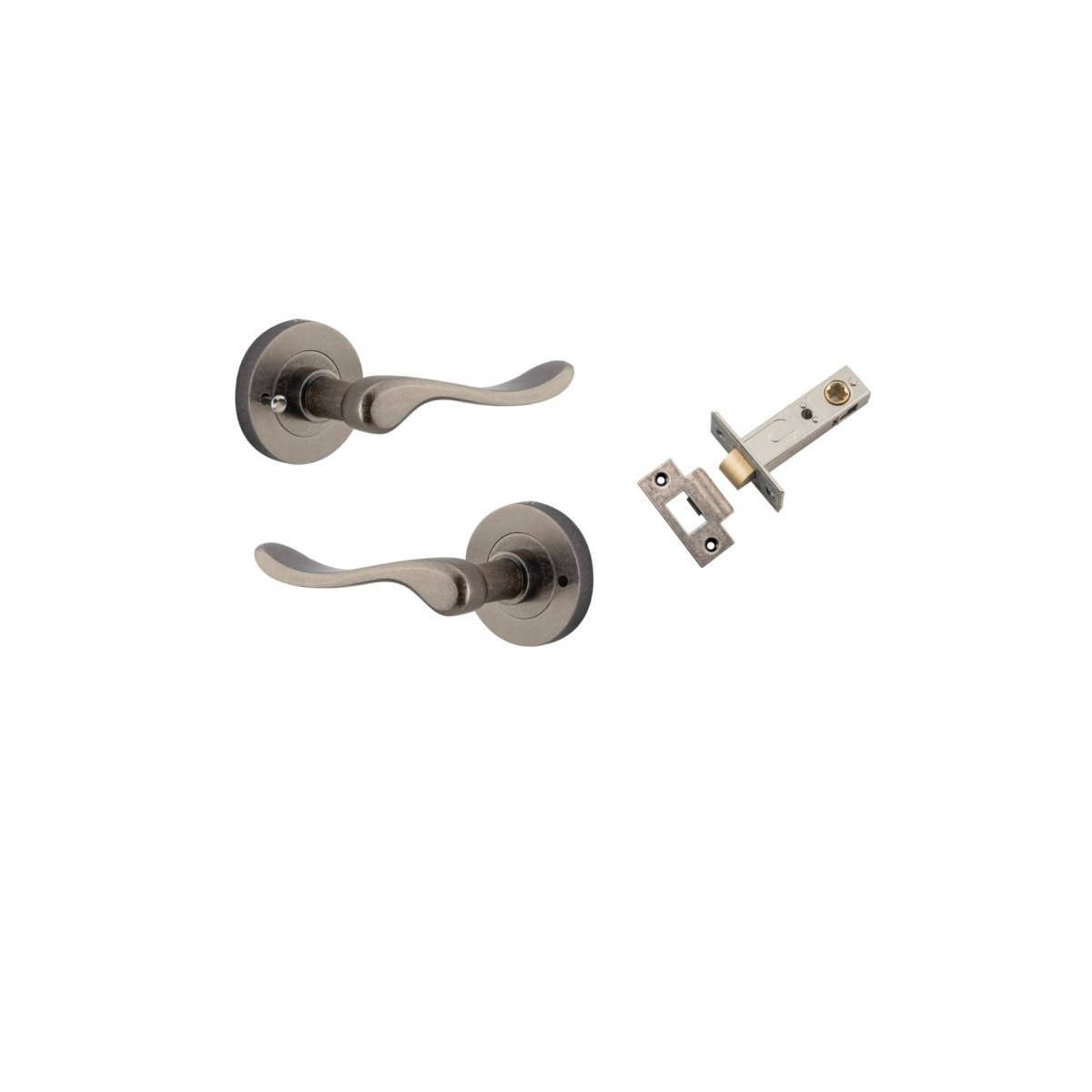 IVER Stirling Solid Brass Round Rose Door Handle – Multiple Finishes Available - Entry - Point - 20797KIBPRIV60 - Iver