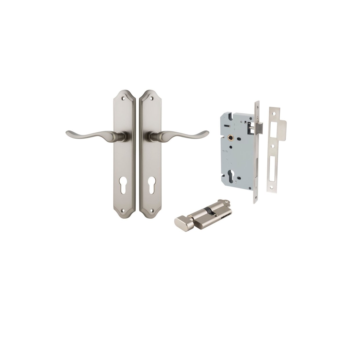 IVER Stirling Solid Brass Shouldered Door Handle – Multiple Finishes Available - Entry - Point - 14922KENTR60KT - Iver
