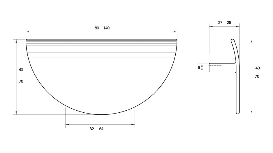 L880 Horizon Handle By Kethy - Entry - Point - L880/32 - OARAW - Kethy