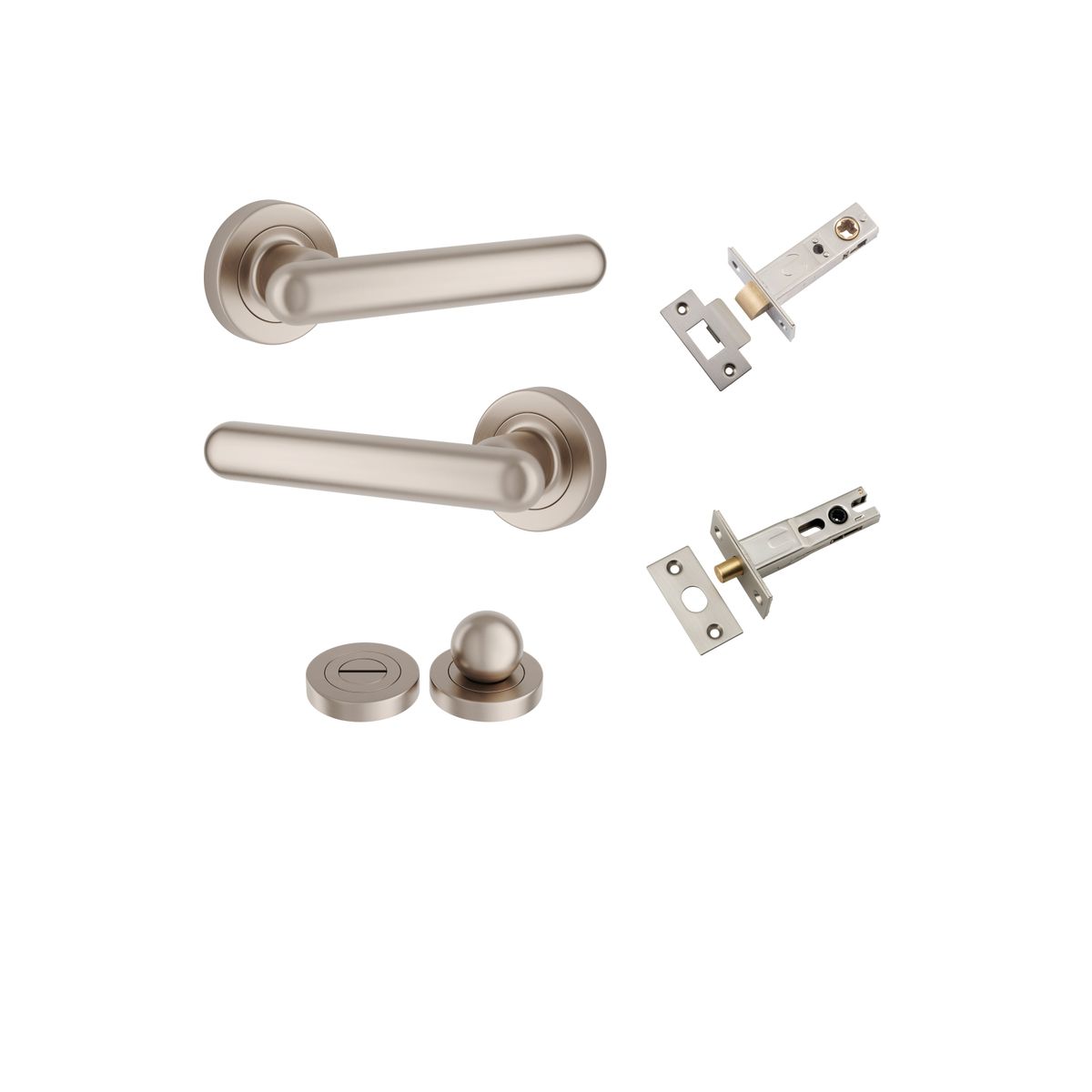 IVER Puerto Solid Brass Round Rose Door Handle – Multiple Finishes Available