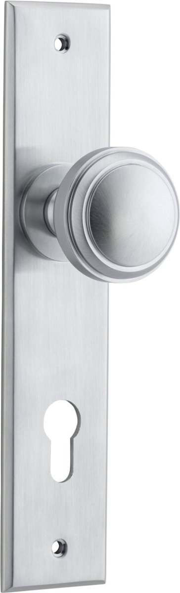 Paddington Knob - Chamfered Backplate - Entry - Point - 12331E85 - Iver
