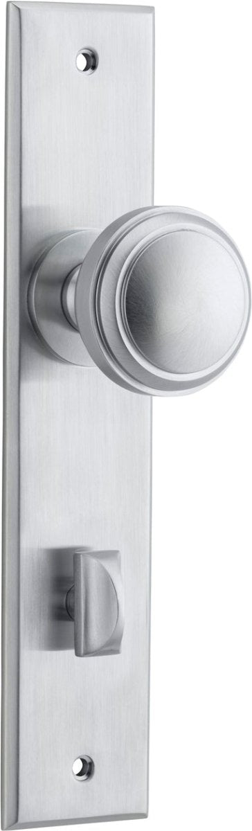 Paddington Knob - Chamfered Backplate - Entry - Point - 12331P85 - Iver