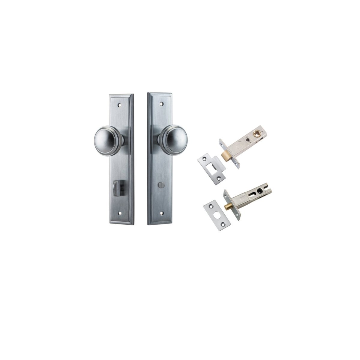 Paddington Knob - Stepped Backplate - Entry - Point - 12338KPRIV60 - Iver