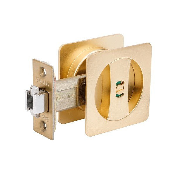 Square Cavity Suite – Satin Brass - Entry - Point - 5330.SB - Zanda