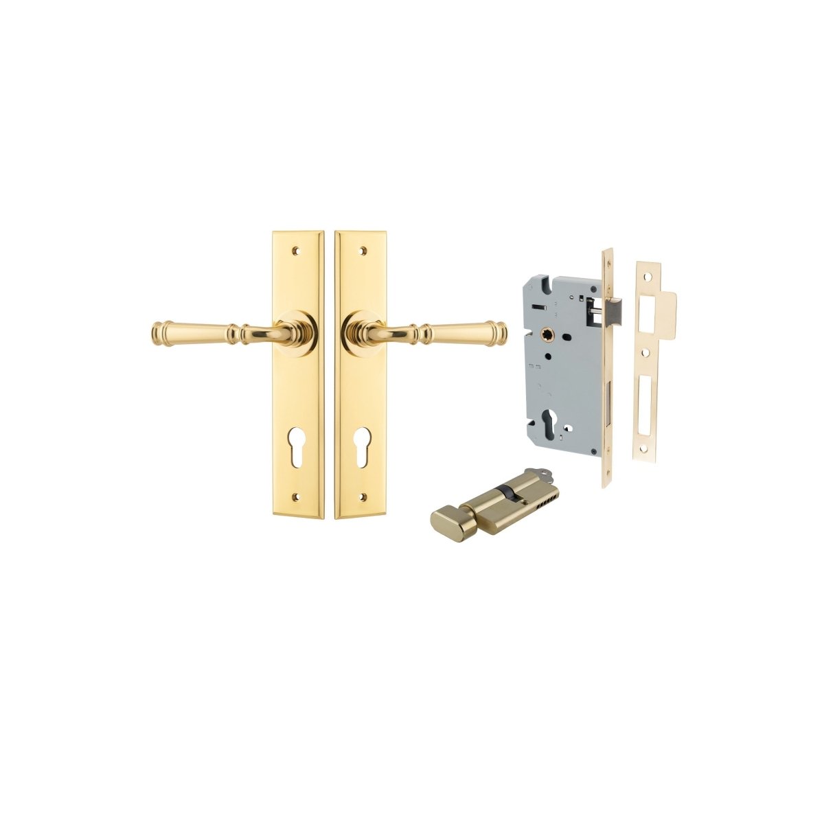 Verona Lever - Chamfered Backplate - Entry - Point - 10286KENTR60KT - Iver