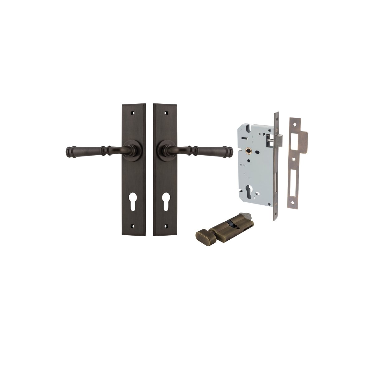 Verona Lever - Chamfered Backplate - Entry - Point - 10786KENTR60KT - Iver
