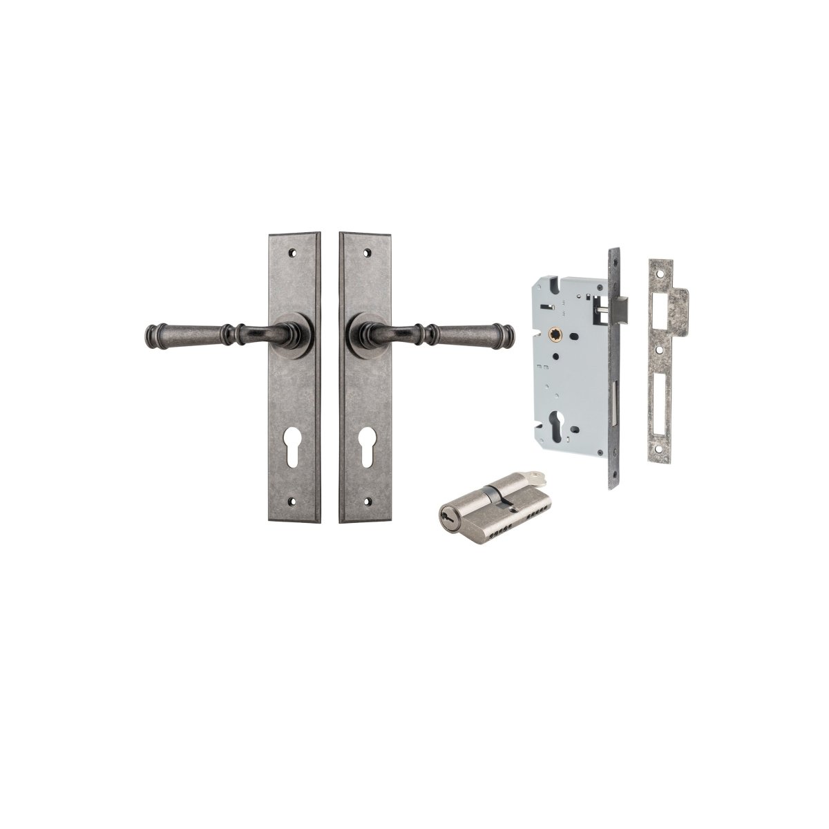 Verona Lever - Chamfered Backplate - Entry - Point - 13786KENTR60KK - Iver