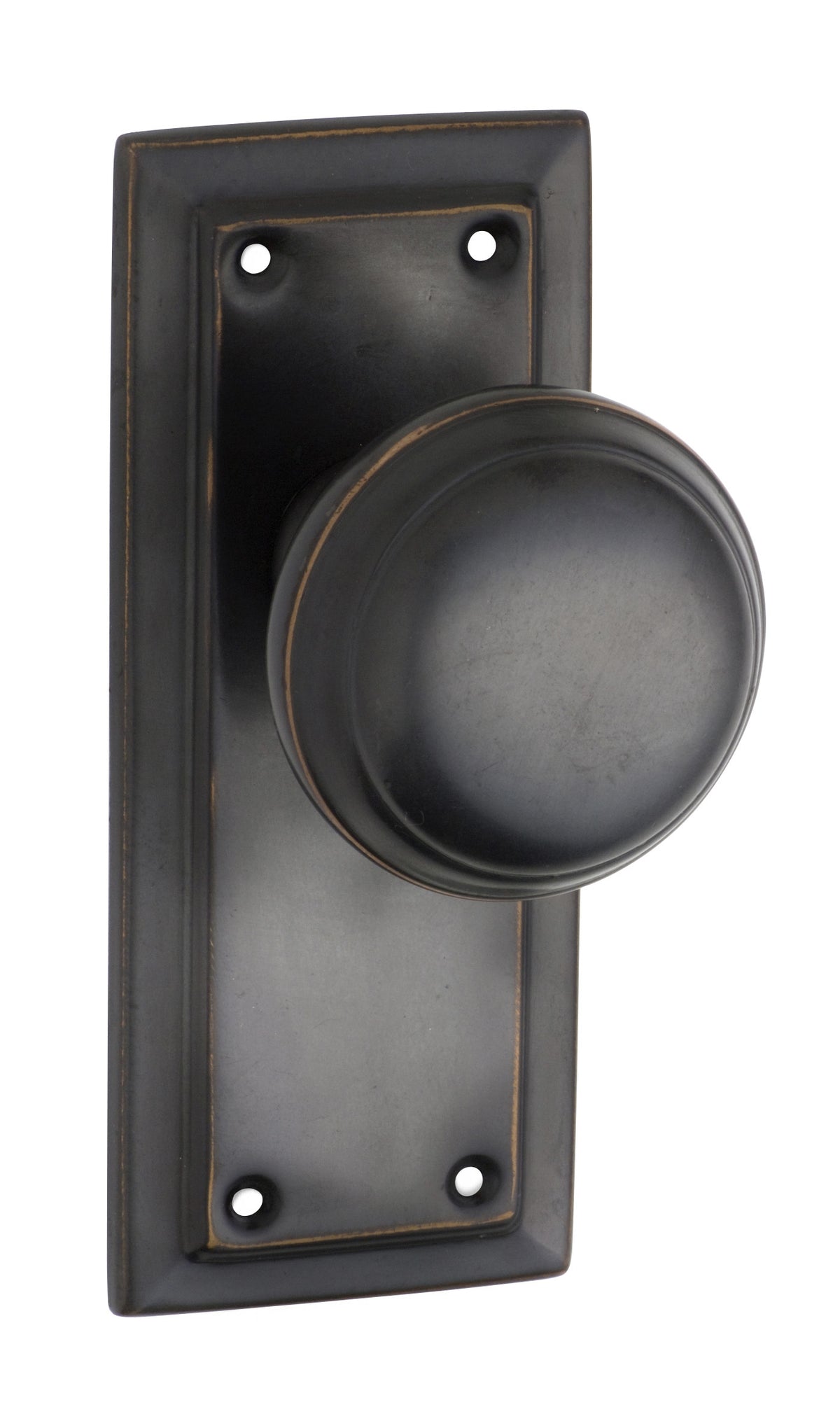 Richmond Door Knob - Short Backplate by Tradco