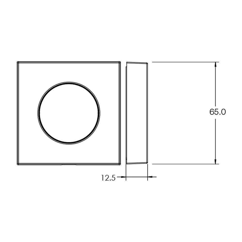 Lockwood Large Privacy Square Rose Adaptor - Multiple Finishes Available