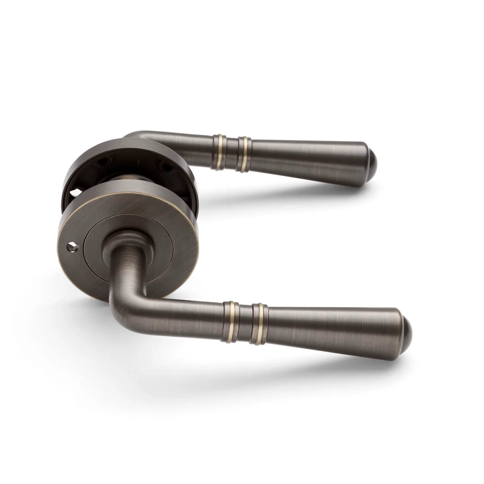 Aged Brass Privacy Door Handle - Lexton - Manovella
