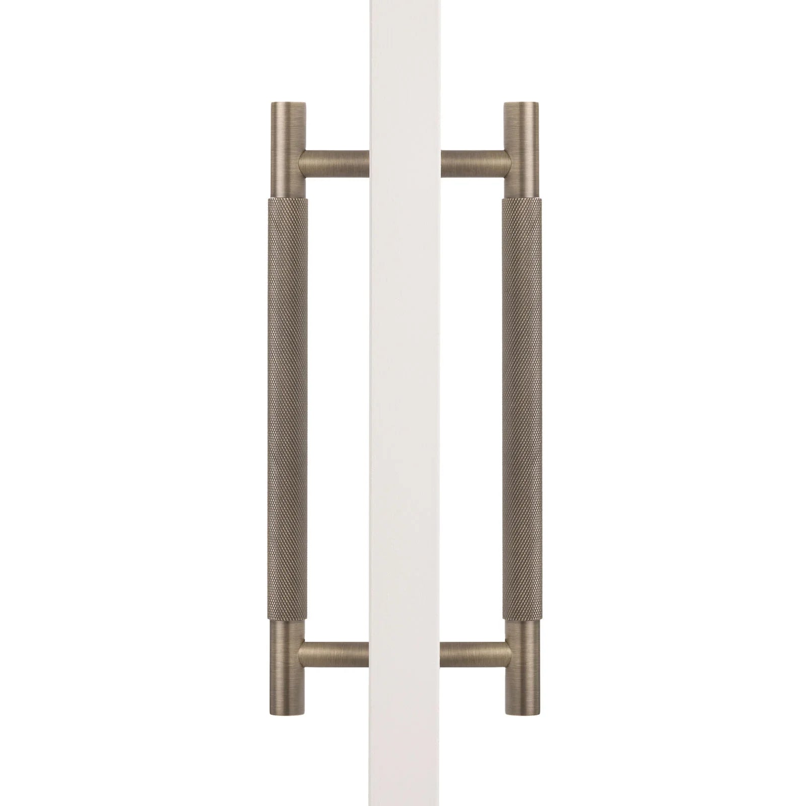 Aged Brass Knurled Back to Back Door Pull - Charmian - Manovella