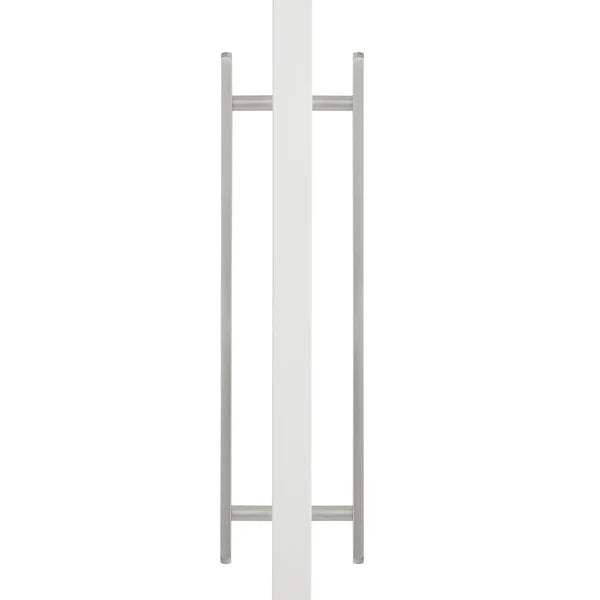 Brushed Nickel Oval Profile Back to Back Door Pull - Imogen - Manovella