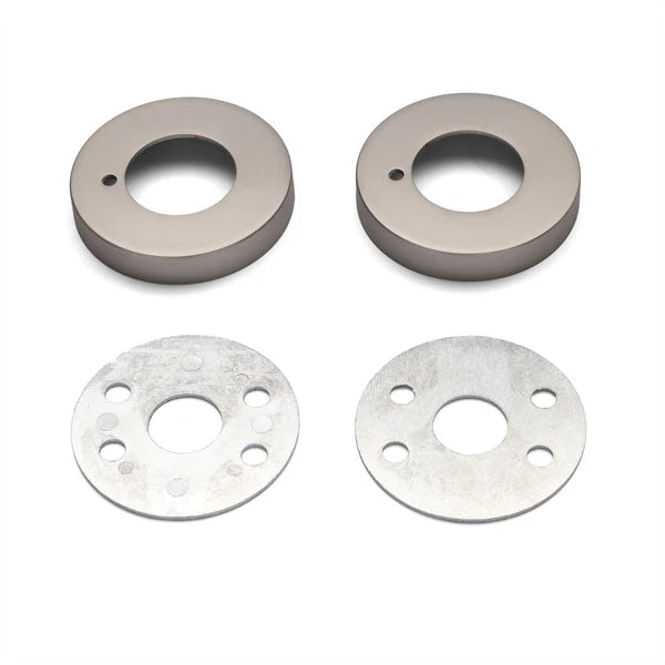 Brushed Nickel Large Rose Adaptor Kit - 65mm Diameter - Manovella