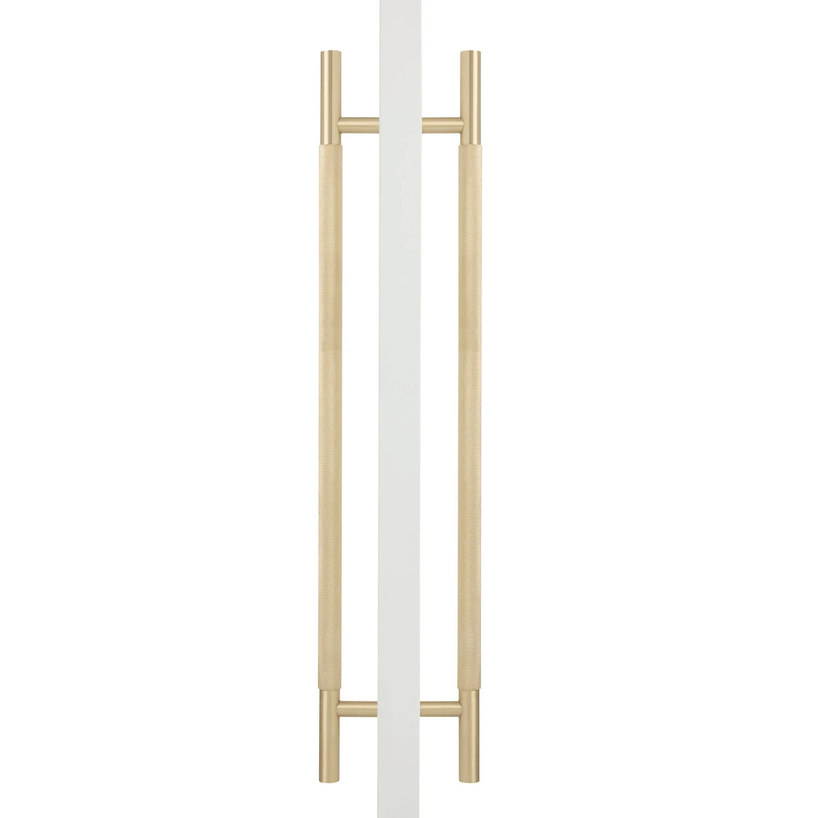 Brushed Brass Knurled Back to Back Door Pull - Charmian - Manovella