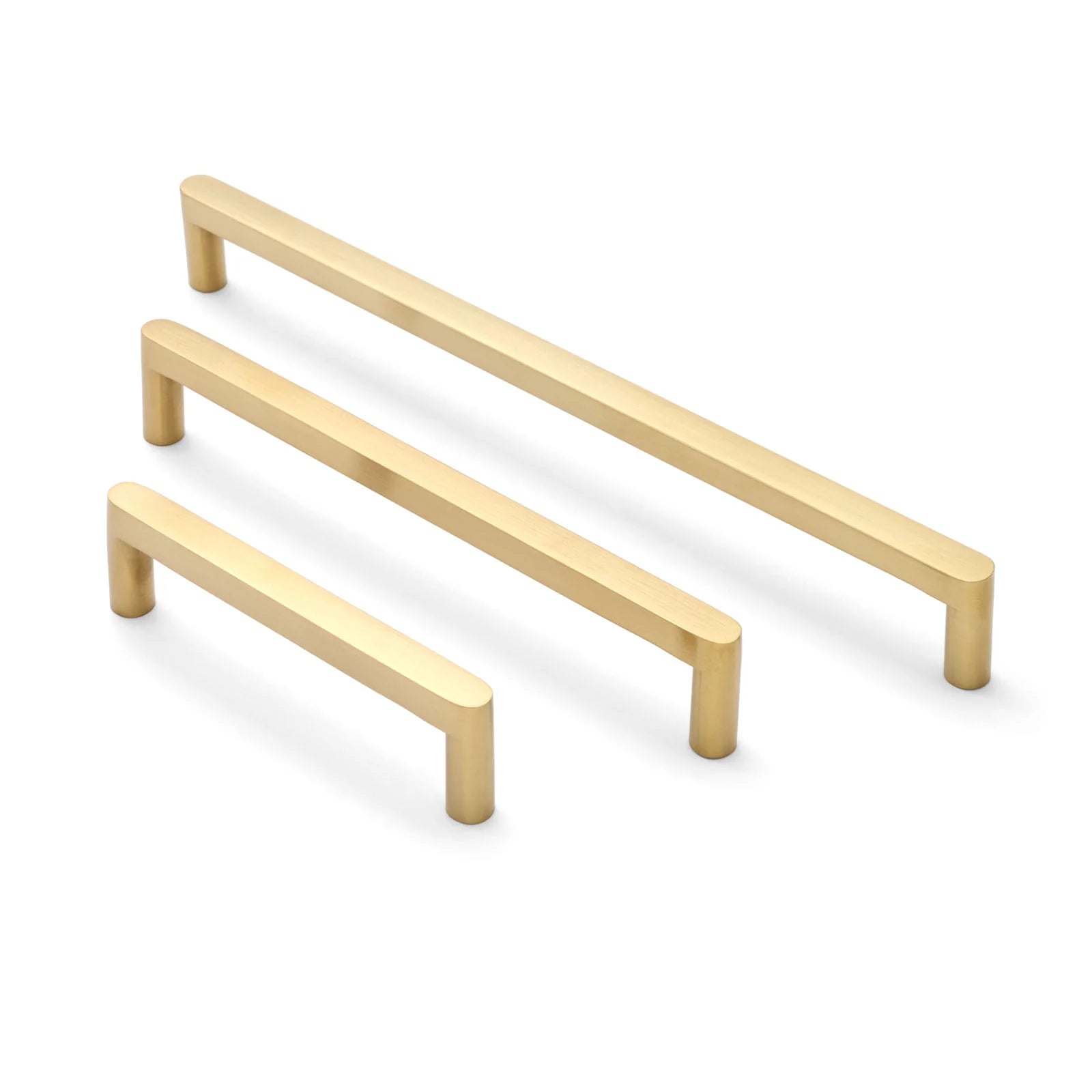 Brushed Brass PVD Straight Profile Cabinet Pull - Clio - Manovella