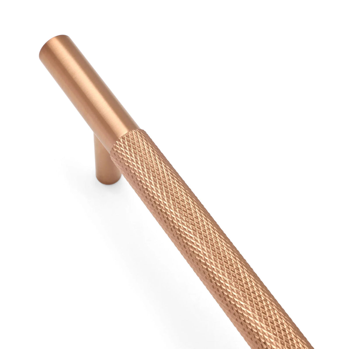 Brushed Copper PVD Knurled Drawer Pull - Charmian - Manovella