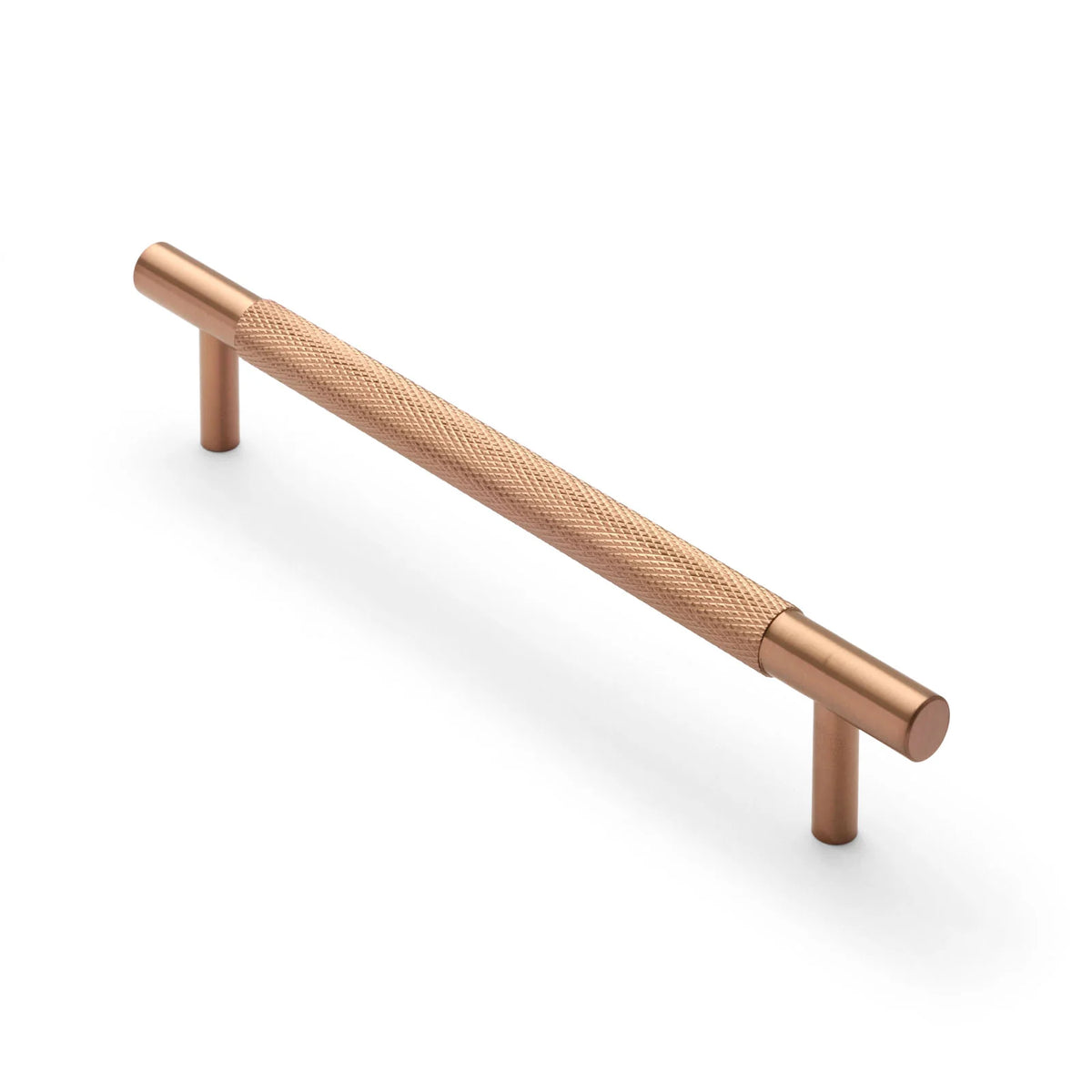 Brushed Copper PVD Knurled Drawer Pull - Charmian - Manovella
