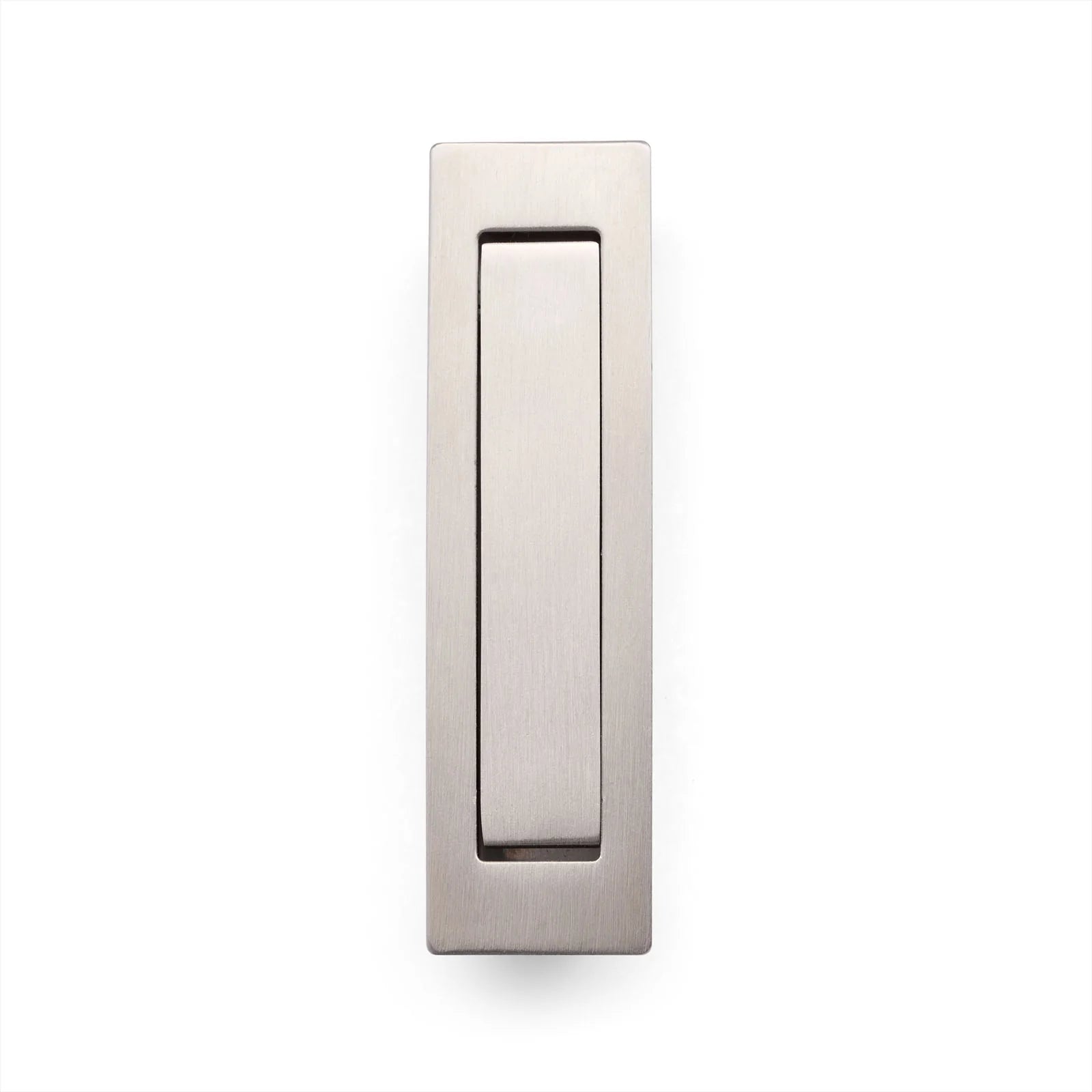Brushed Nickel Concealed Sliding Door Edge Pull - Manovella