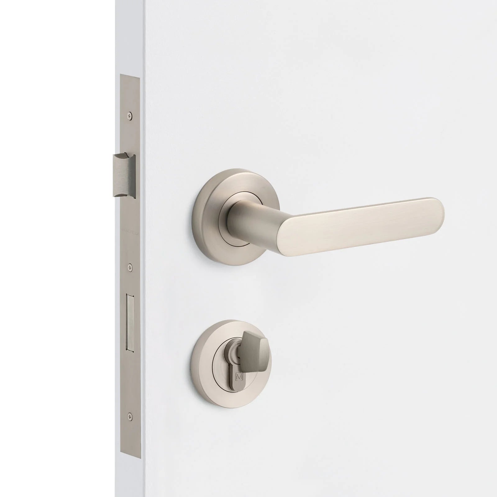 Brushed Nickel Entrance Door Kit Fairhaven - Manovella