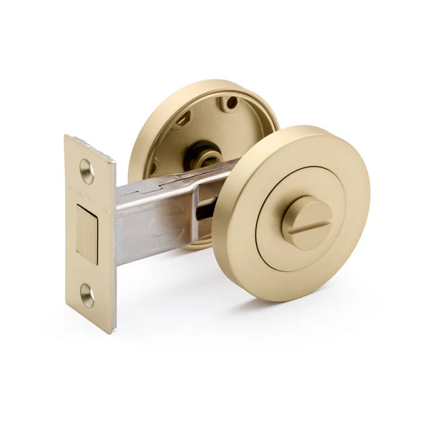 Satin Brass Privacy Turn & Bolt - Manovella