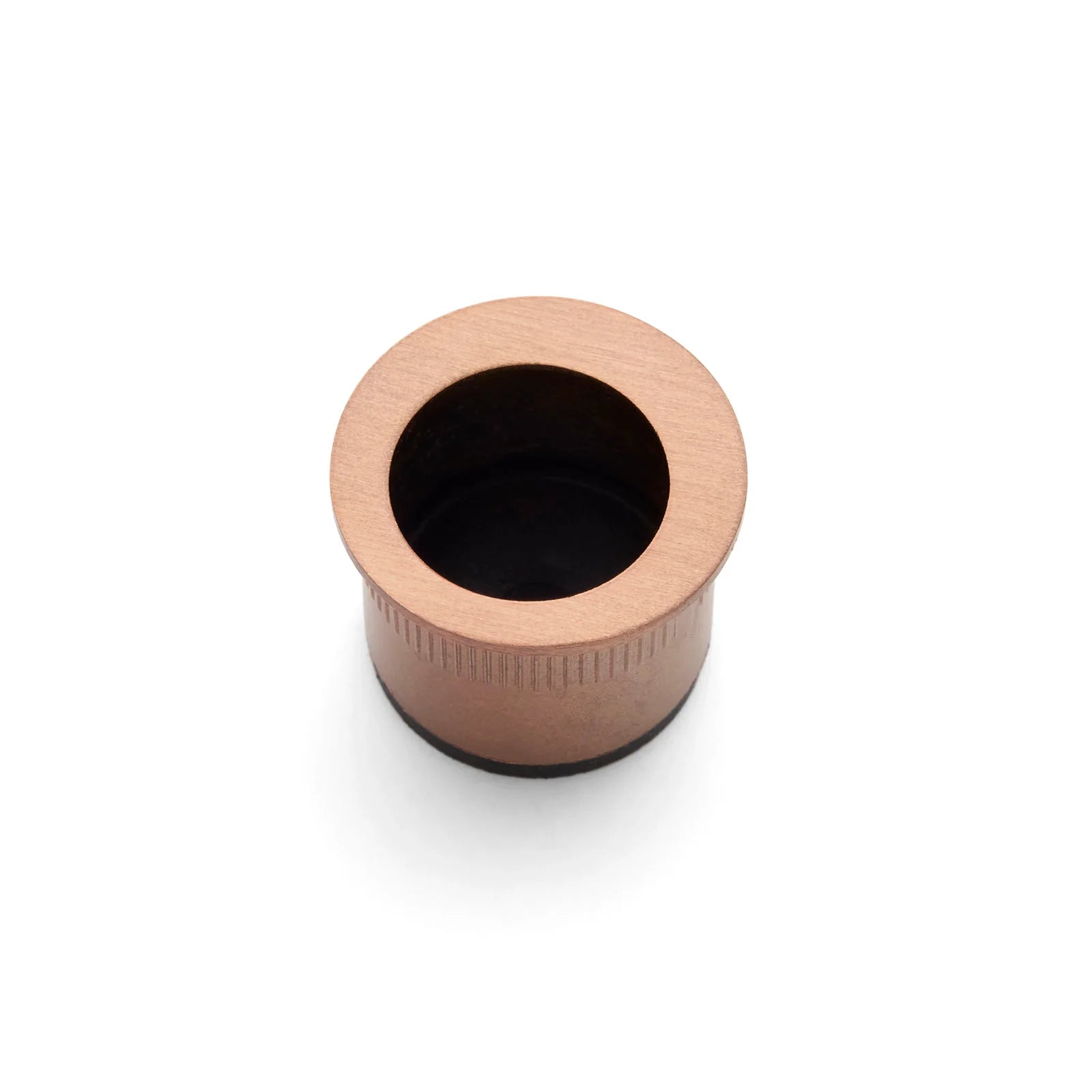 Brushed Copper Round Sliding Door Finger Pull - Manovella