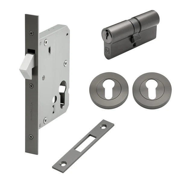 Gunmetal Sliding Door Lock Kit - Manovella