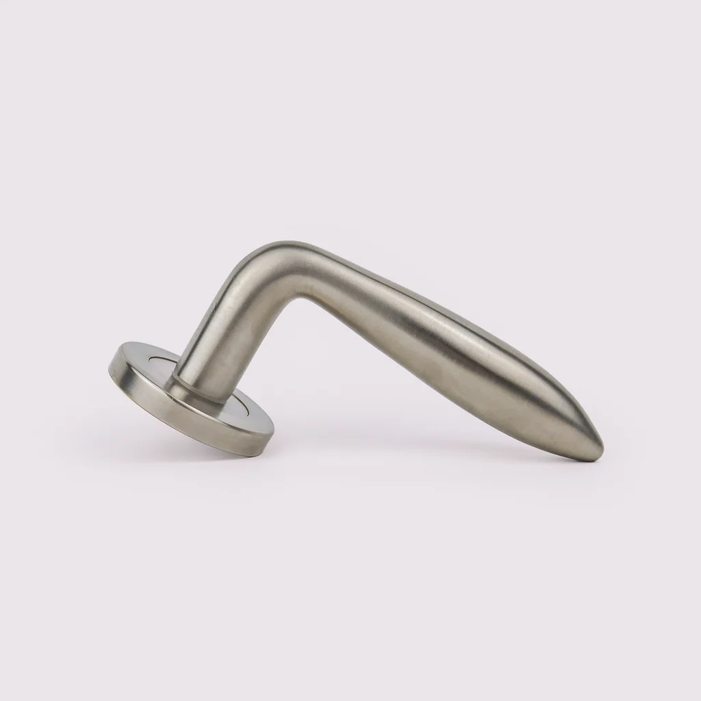 Clover Door Lever - Satin Nickel By Hepburn