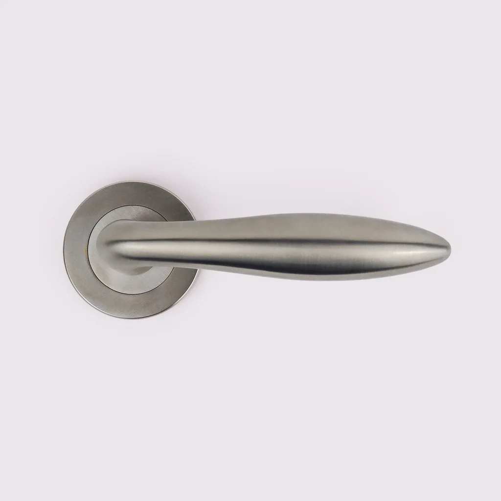Clover Door Lever - Satin Nickel By Hepburn