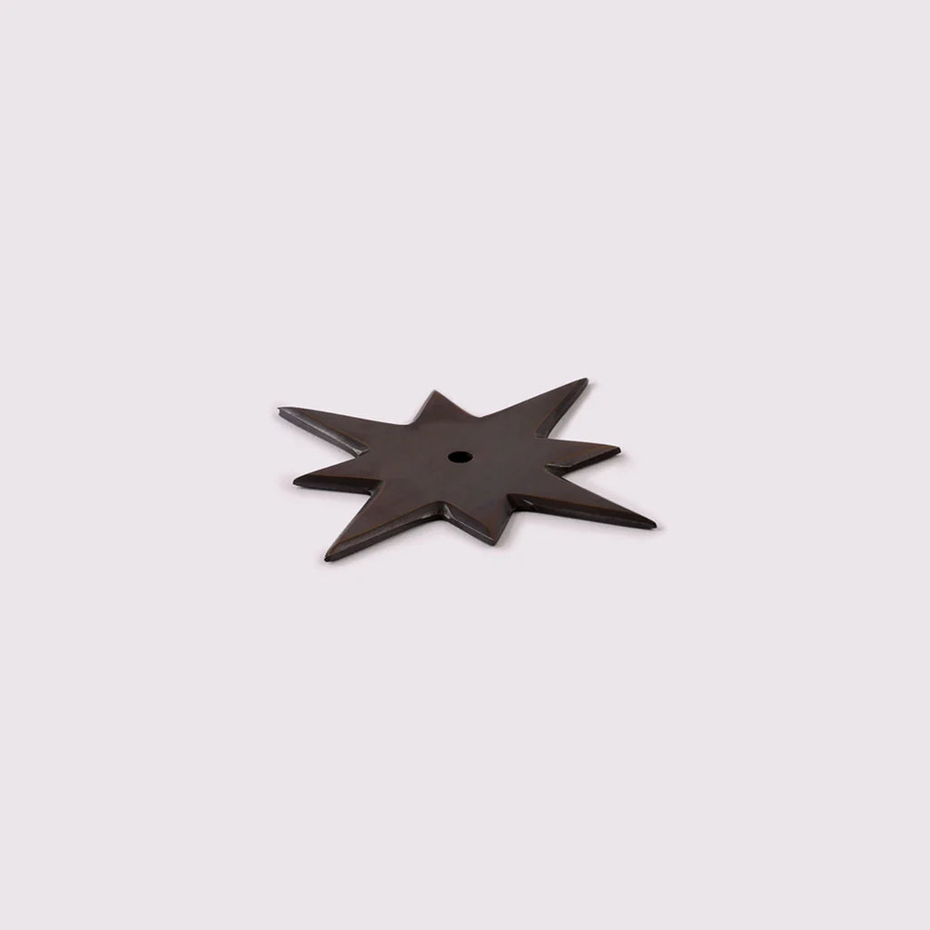Star Knob Backplate - Antique Bronze by Hepburn