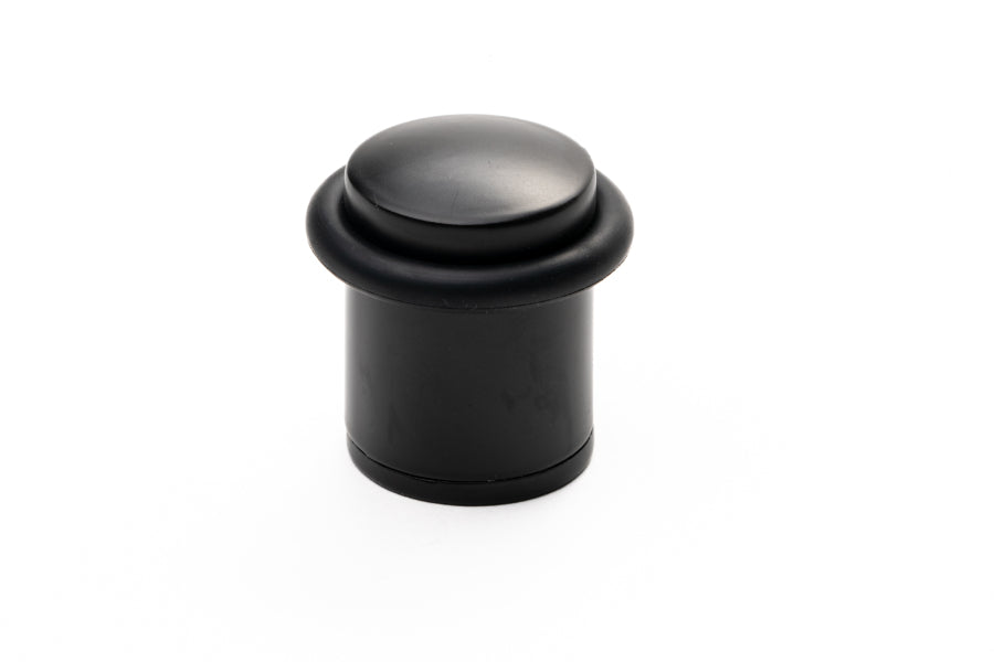 Round Floor Mounted Door Stop – Smooth Black