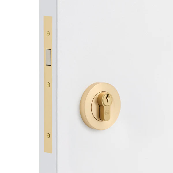 Satin Brass Sliding Door Lock Kit - Manovella