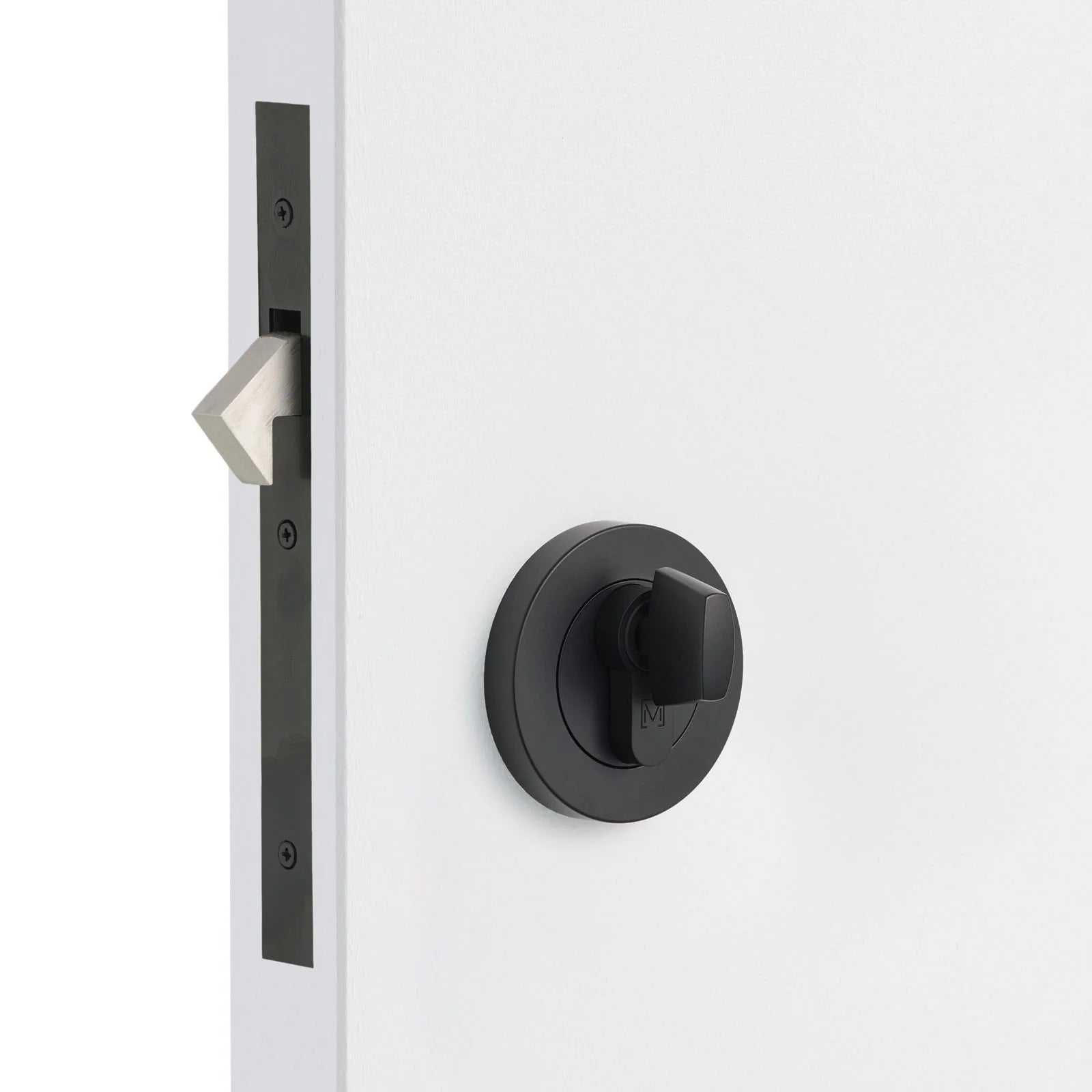 Matte Black Sliding Door Lock Kit - Manovella