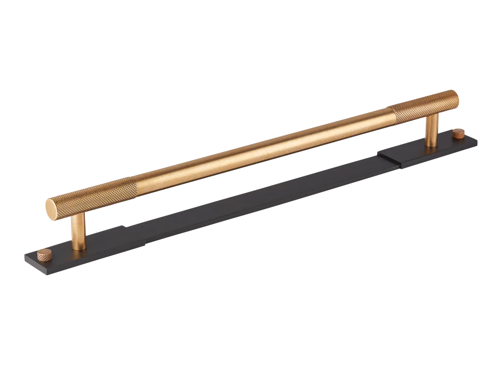 MIX Diamond Knurled Appliance Pull Handle & Backplate By Armac Martin