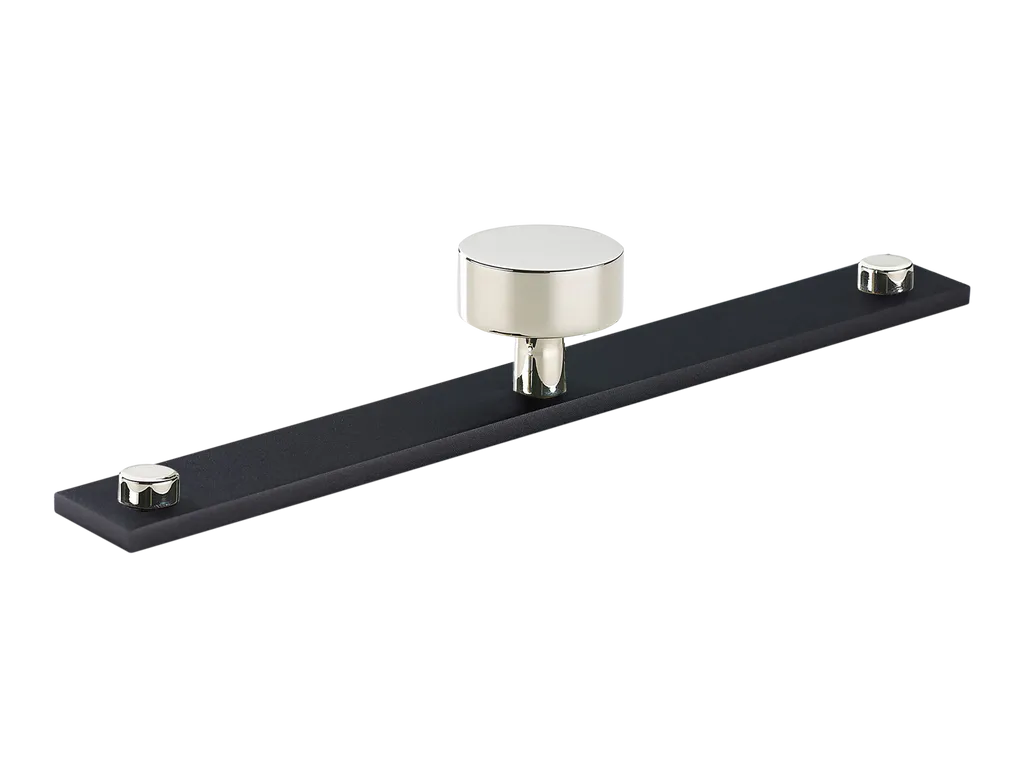 MIX Plain Cabinet Knob & Backplate - Mixed Finish By Armac Martin