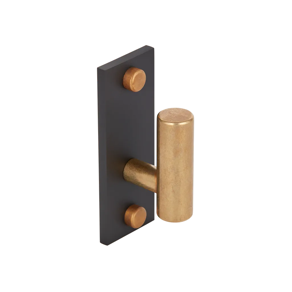 MIX Plain Single Vertical Wall Hook - Mixed Finish By Armac Martin
