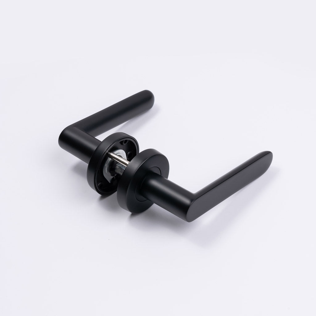 Matt Black Passage Door Handle - Fairhaven - Manovella