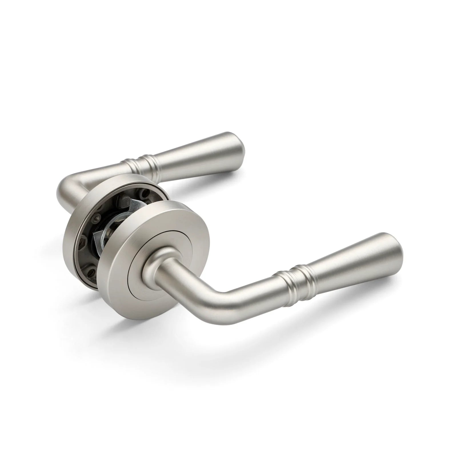 Brushed Nickel Passage Door Handle - Lexton - Manovella