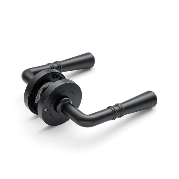 Matt Black Privacy Door Handle - Lexton - Manovella